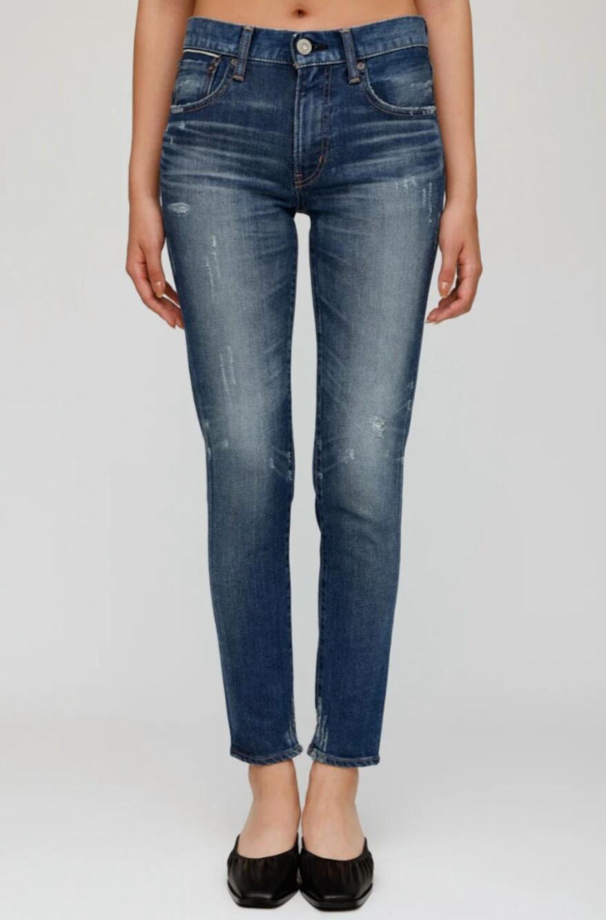 Moussy Velma Skinny Jean Blue 30 NWT Effortless Elevated Chic Japanese Denim
